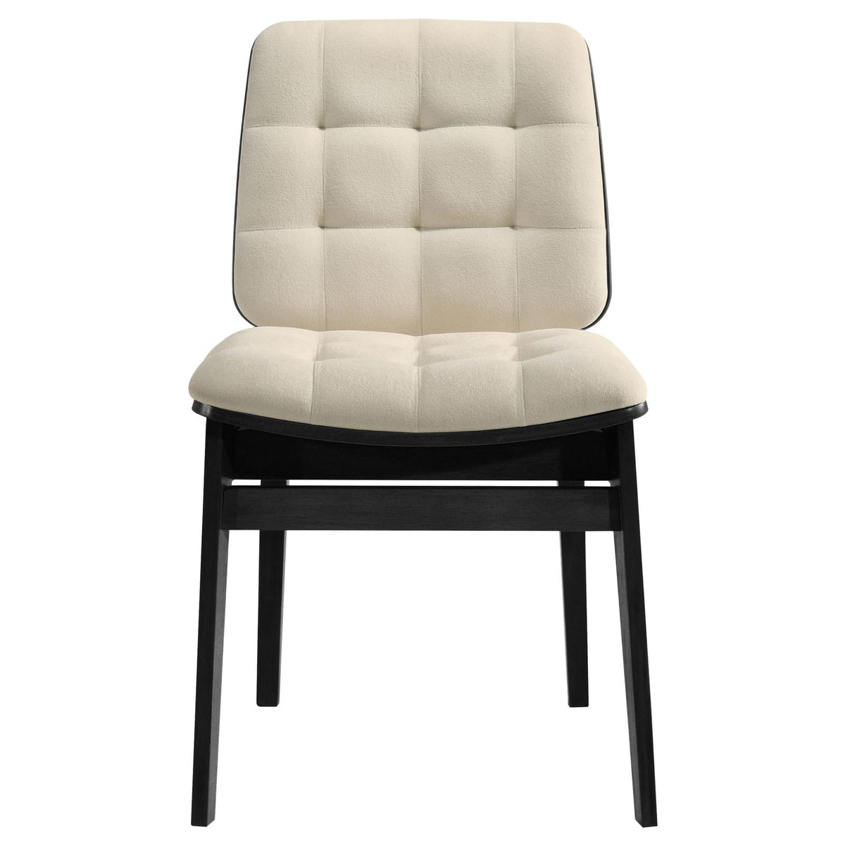 Redbridge Upholstered Side Chair Cream and Black (Set of 2)