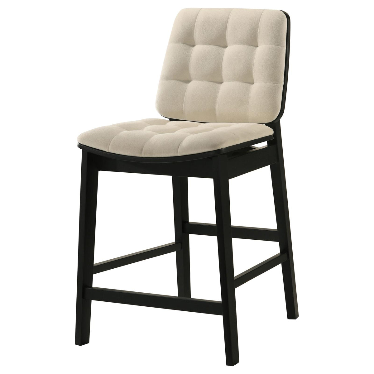 Redbridge Upholstered Counter Chair Cream and Black (Set of 2)