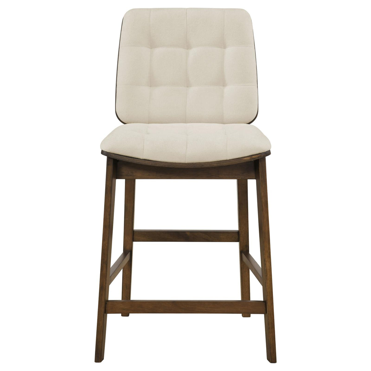 Redbridge Upholstered Counter Chair Cream and Walnut (Set of 2)