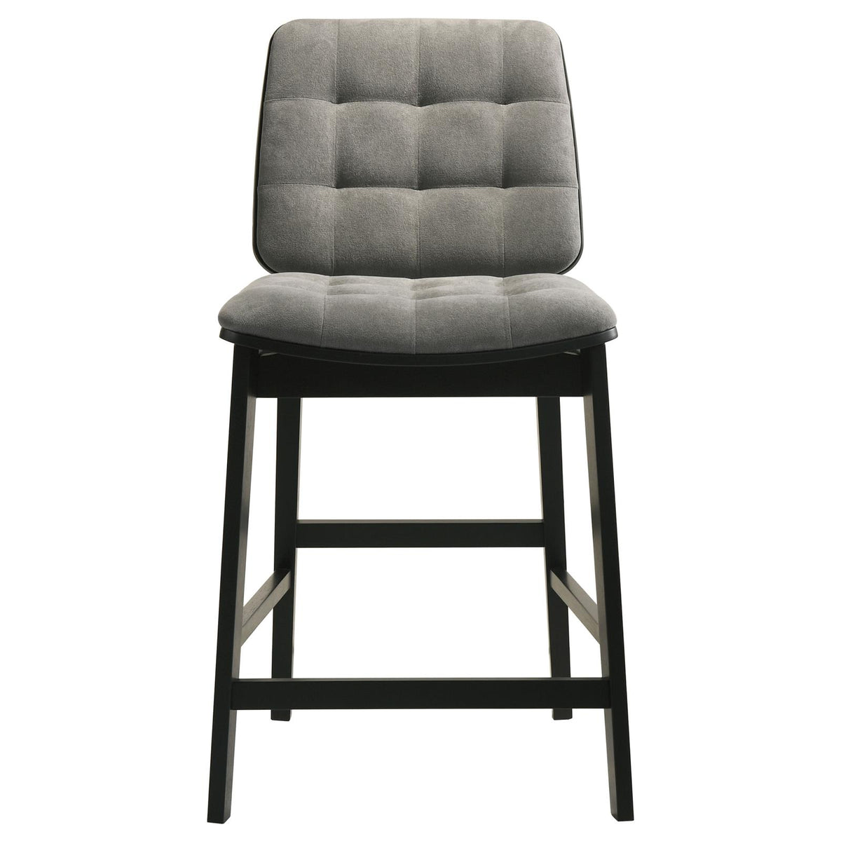 Redbridge Upholstered Counter Chair Grey and Black (Set of 2)