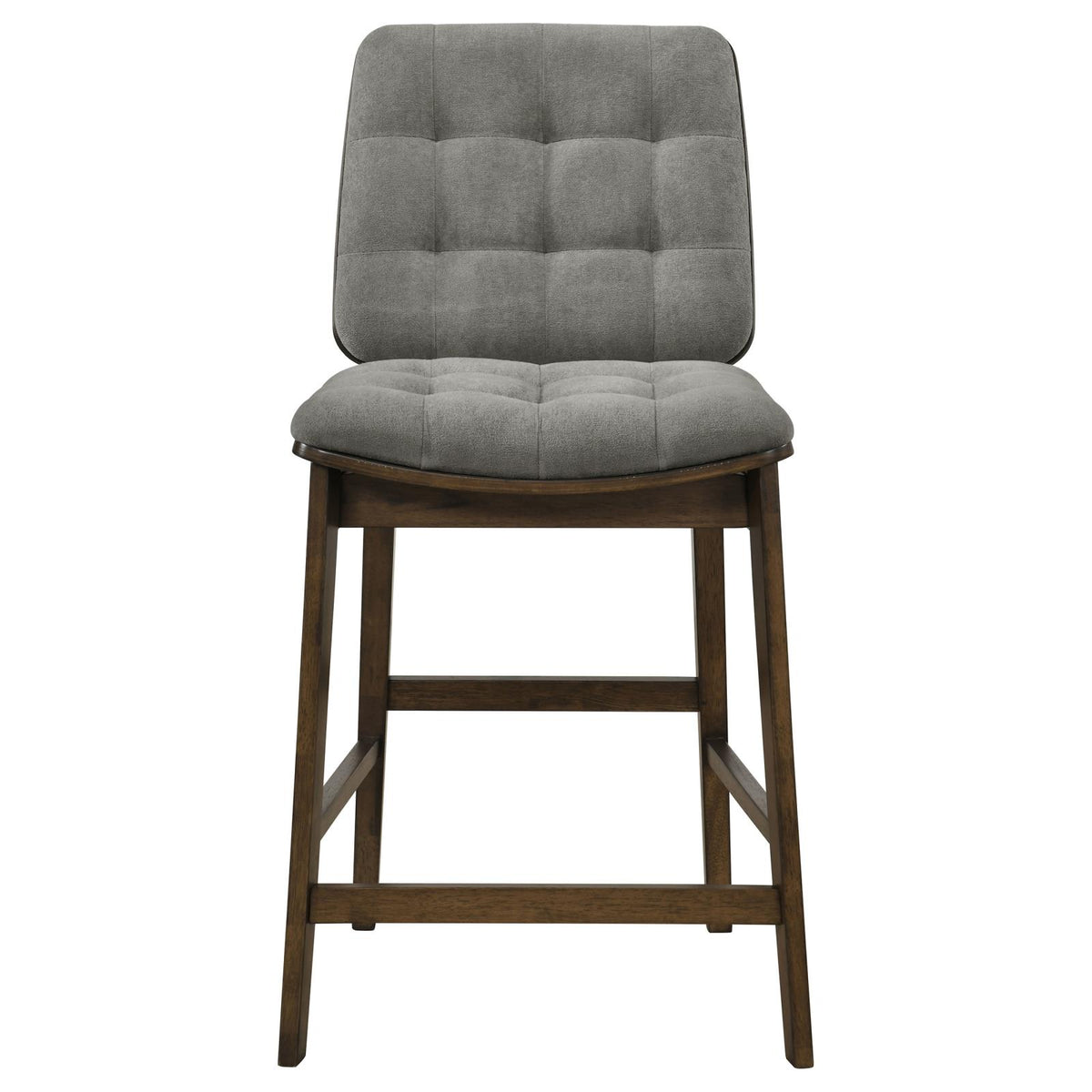 Redbridge Upholstered Counter Chair Grey and Walnut (Set of 2)