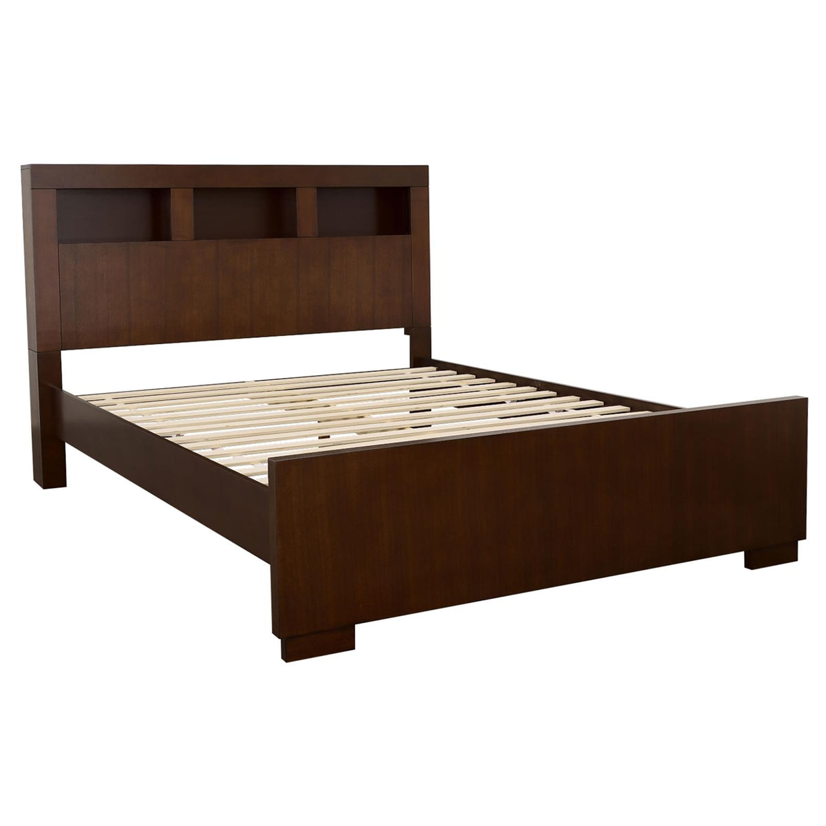 Jessica Bookcase Bedroom Set - Cappuccino