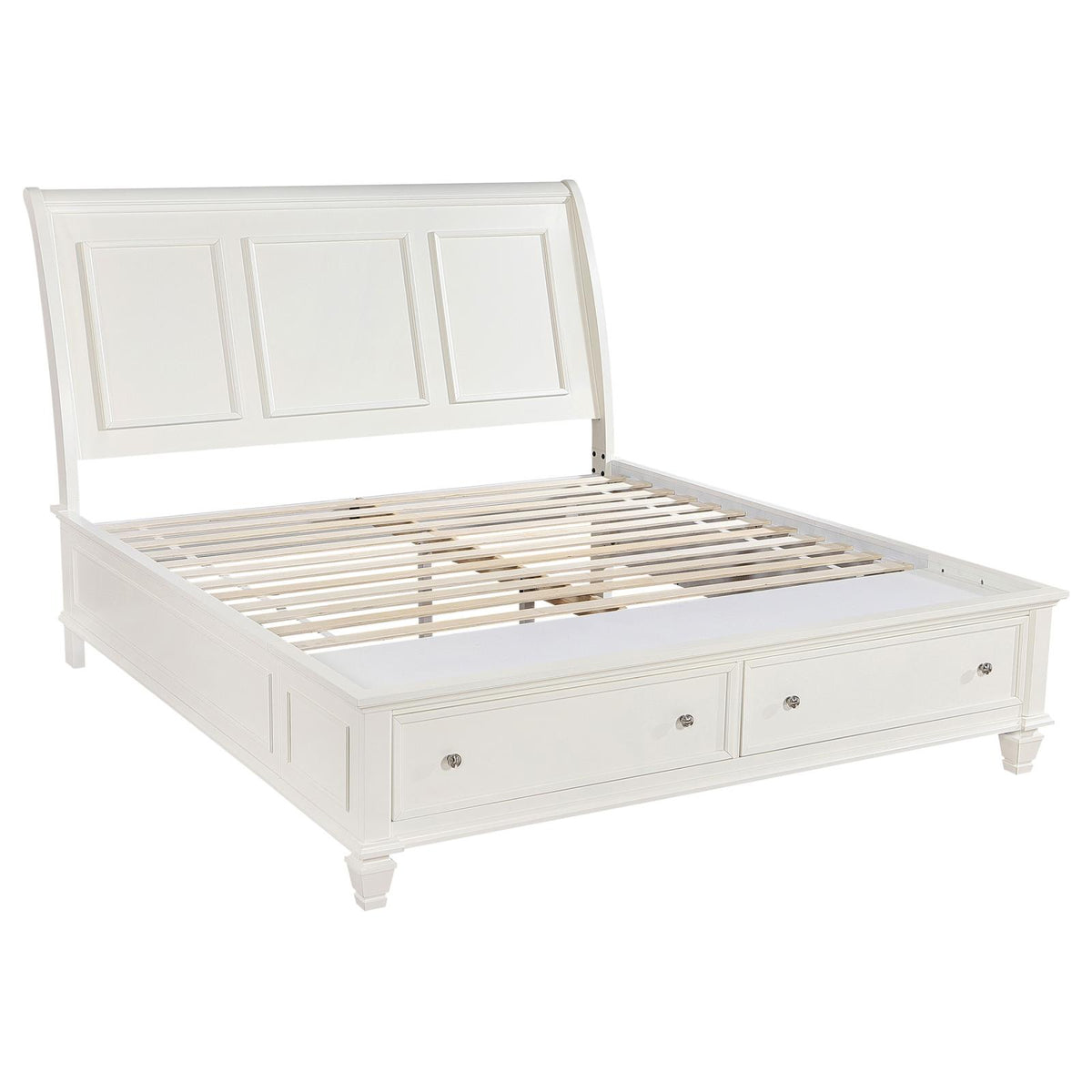 Sandy Beach Panel Bedroom Set - Cream White