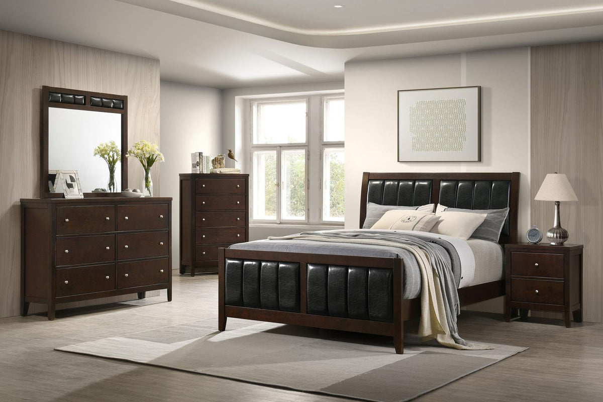 Carlton Panel Bedroom Set - Cappuccino