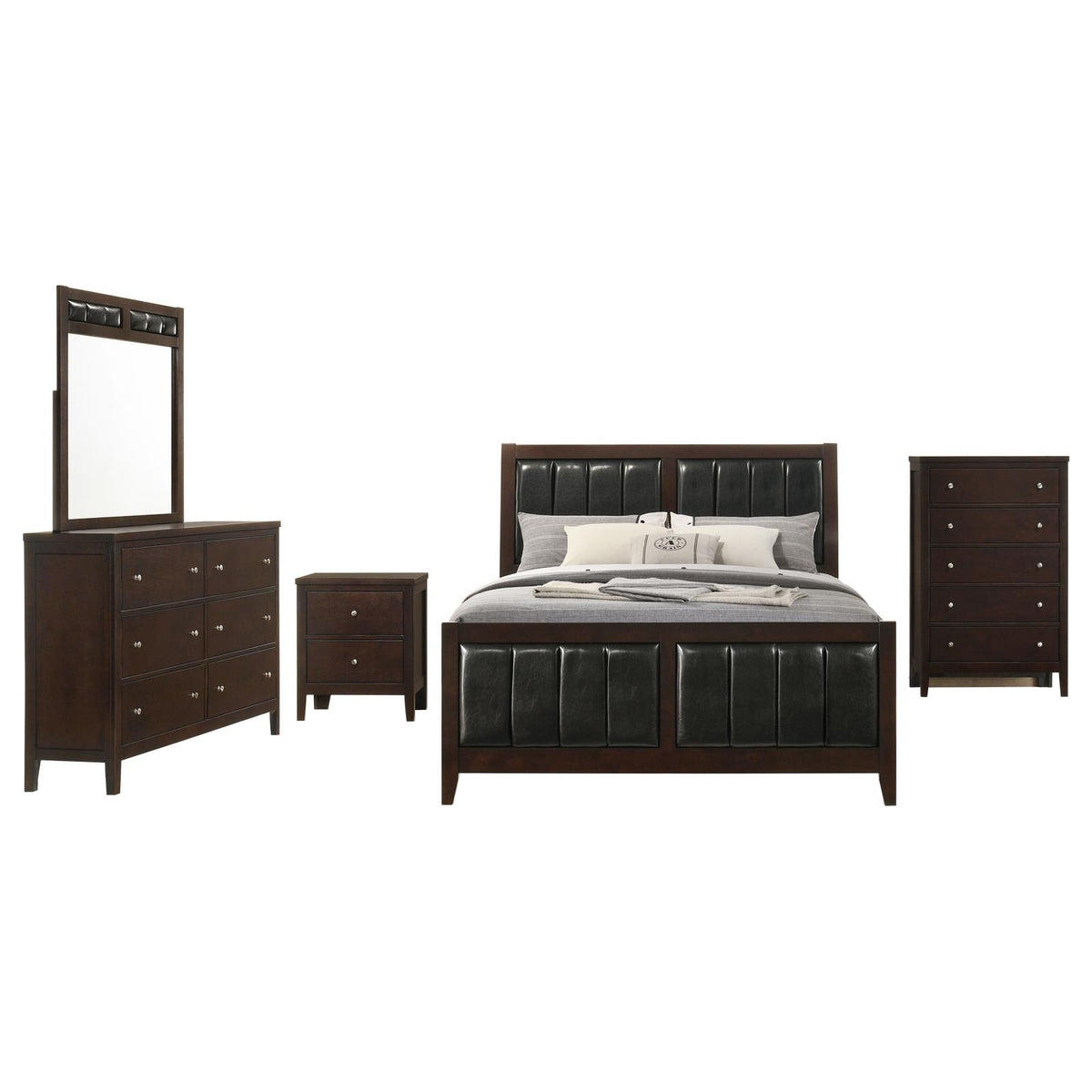 Carlton Panel Bedroom Set - Cappuccino