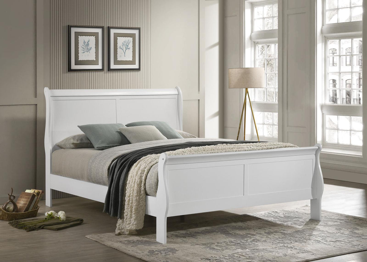 Louis Philippe Panel Bedroom Set - White