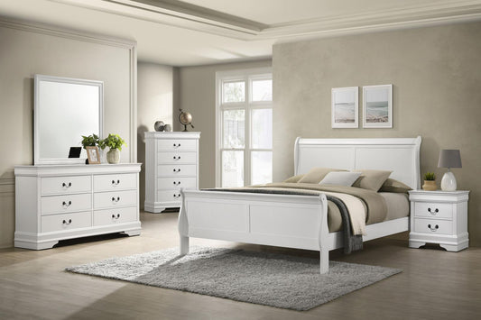 Louis Philippe Panel Bedroom Set - White