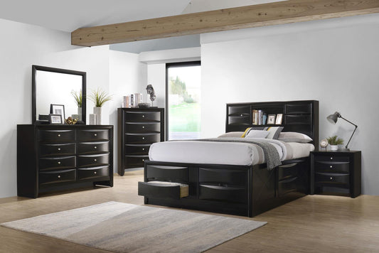 Briana Bookcase Bedroom Set - Black