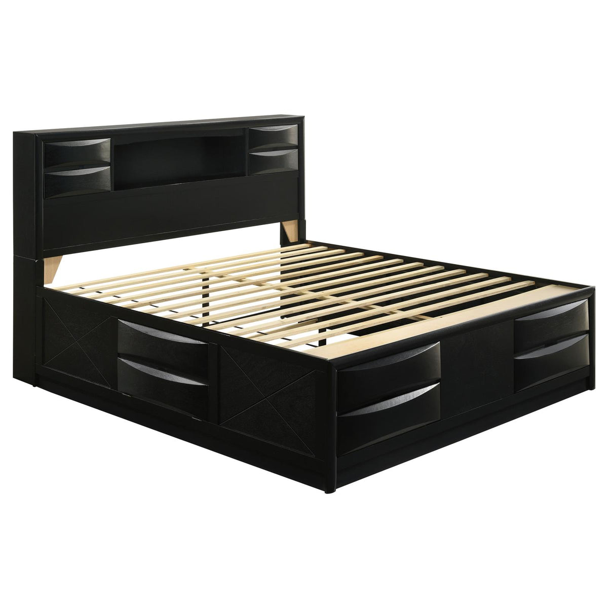 Briana Bookcase Bedroom Set - Black