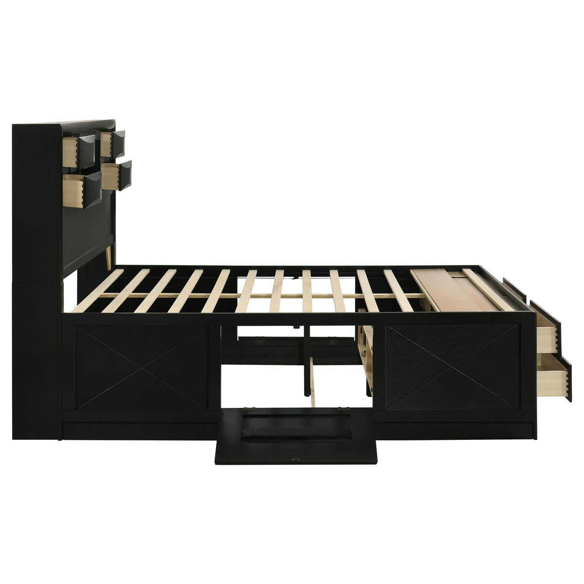 Briana Bookcase Bedroom Set - Black