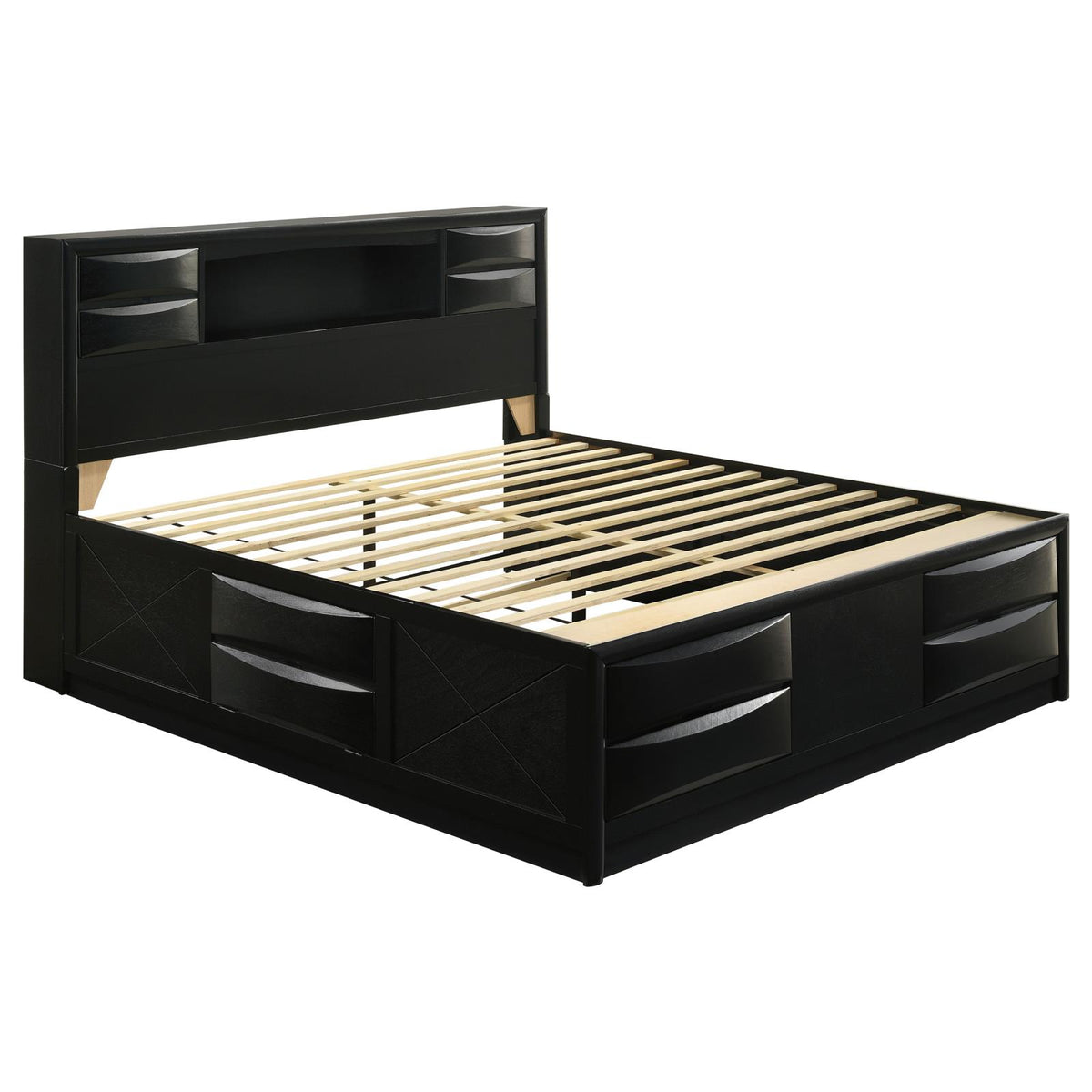 Briana Bookcase Bedroom Set - Black