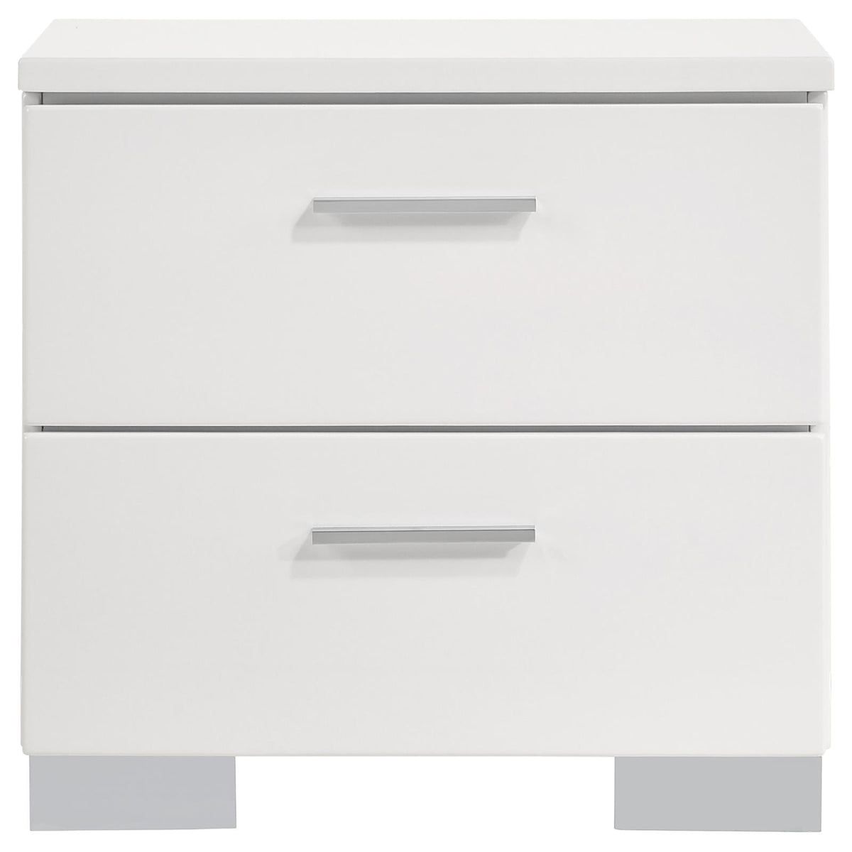 Felicity 2-drawer Nightstand White High Gloss