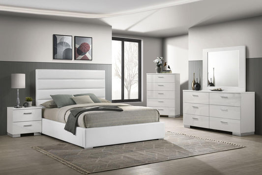 Felicity Platform Bedroom Set - White