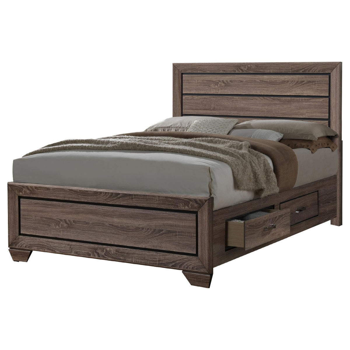 Kauffman Panel Bedroom Set - Washed Taupe