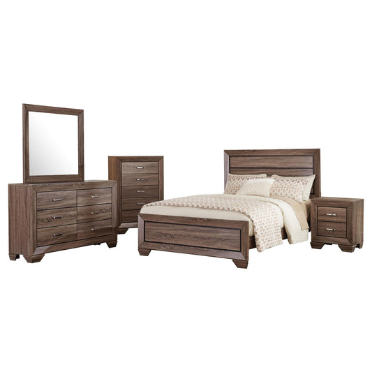 Kauffman Panel Bedroom Set - Washed Taupe