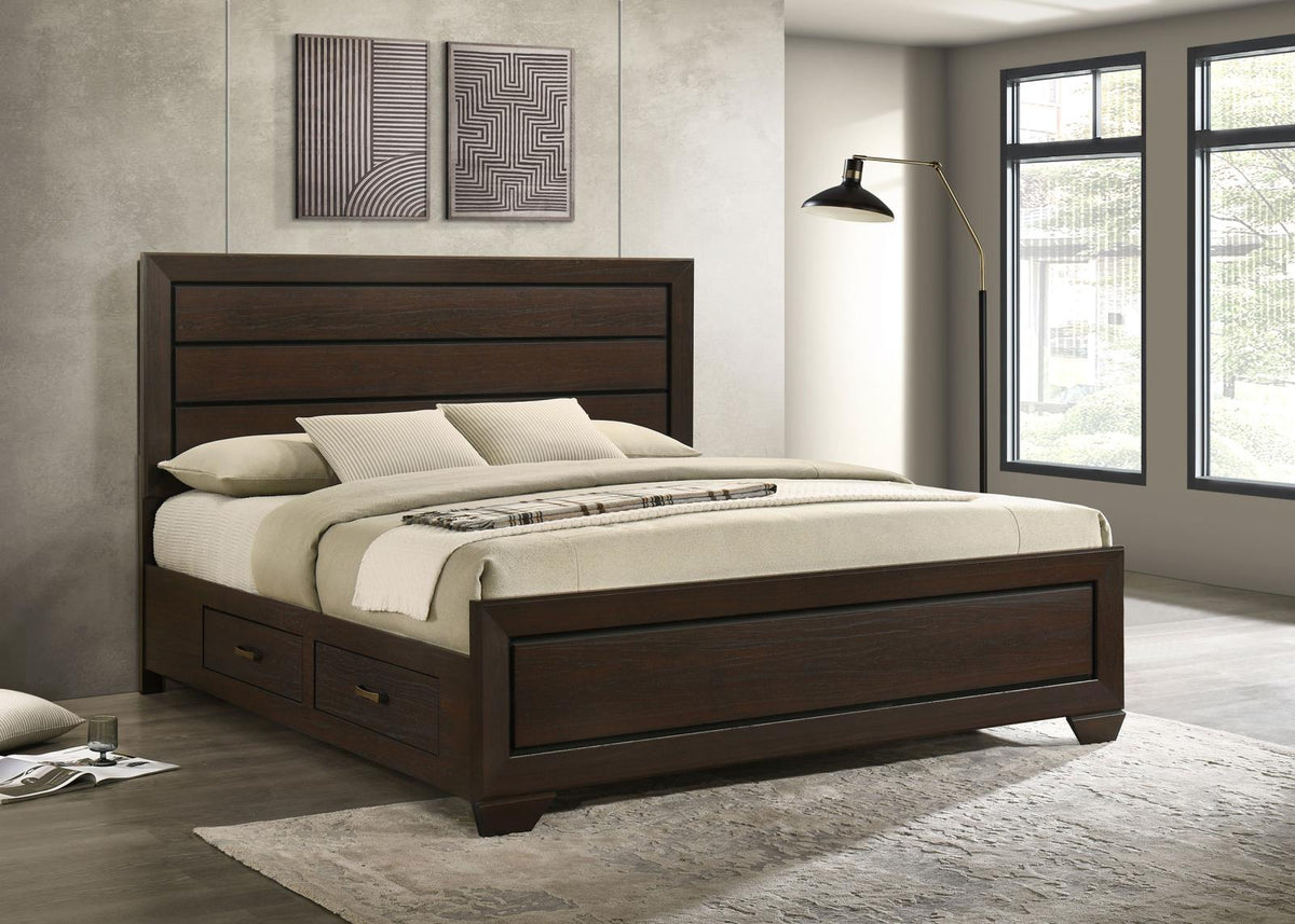 Kauffman Panel Bedroom Set - Dark Cocoa