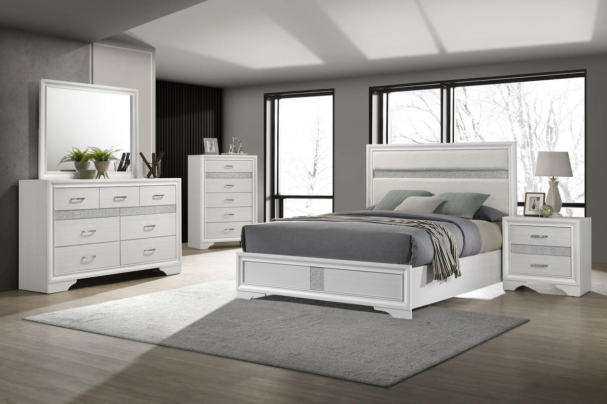 Miranda Panel Bedroom Set - White