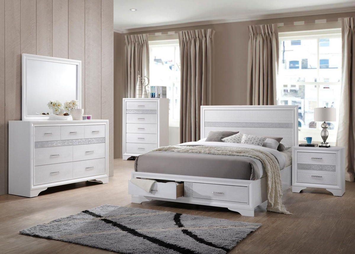 Miranda Panel Bedroom Set - White