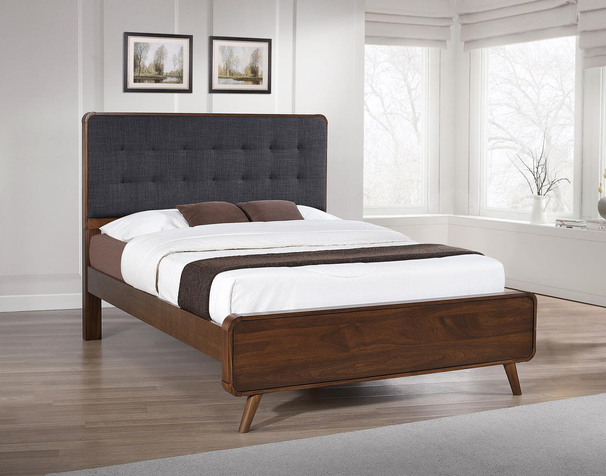 Robyn Platform Bedroom Set - Dark Walnut