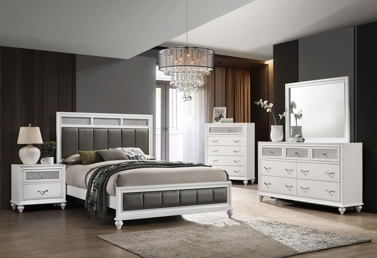 Barzini Panel Bedroom Set - White