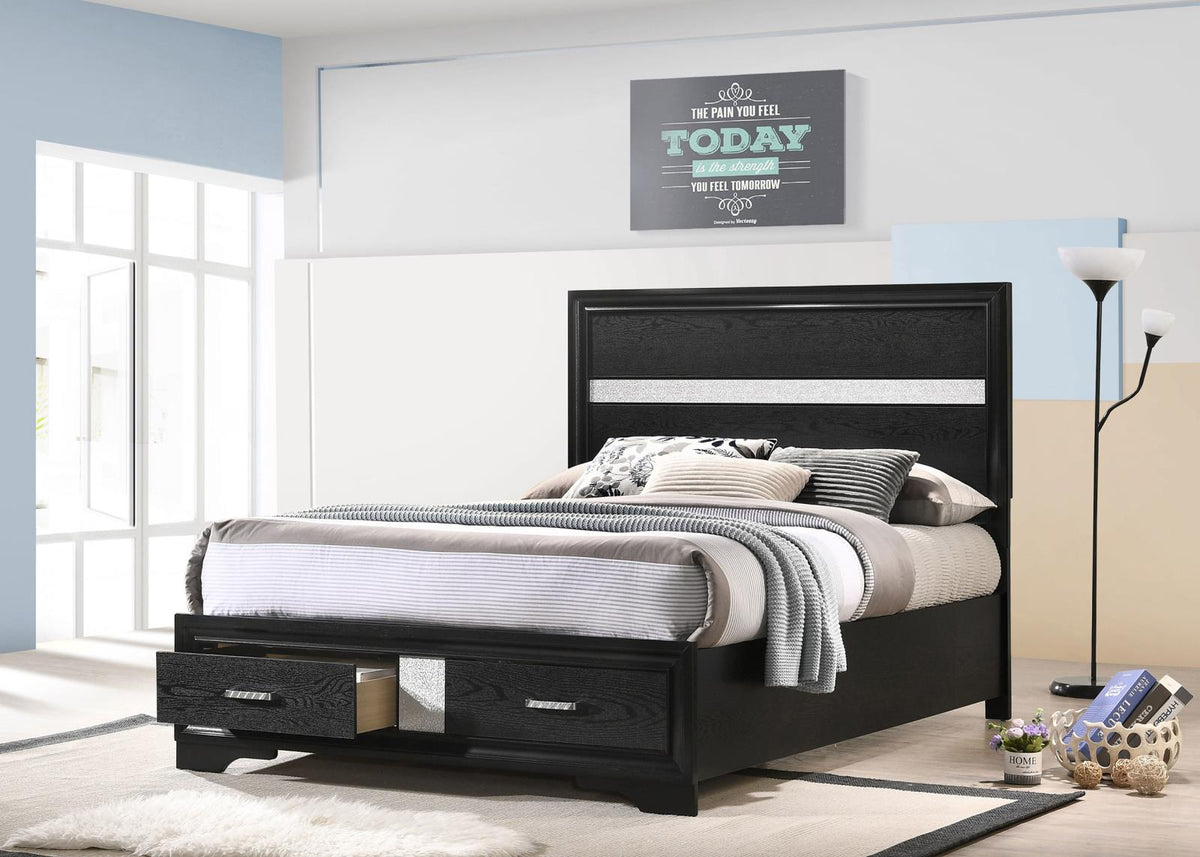 Miranda Panel Bedroom Set - Black