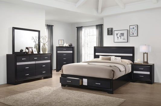 Miranda Panel Bedroom Set - Black