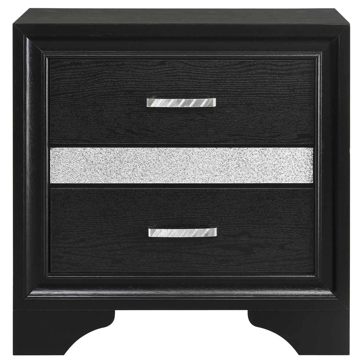 Miranda 3-drawer Nightstand Bedside Table Black