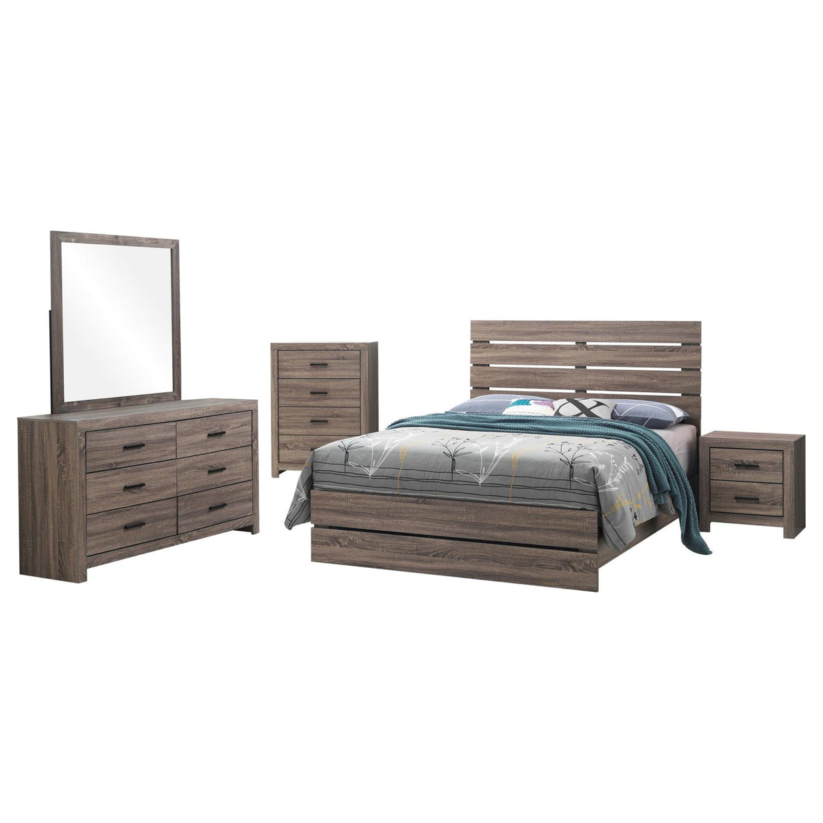Brantford Panel Bedroom Set - Barrel Oak