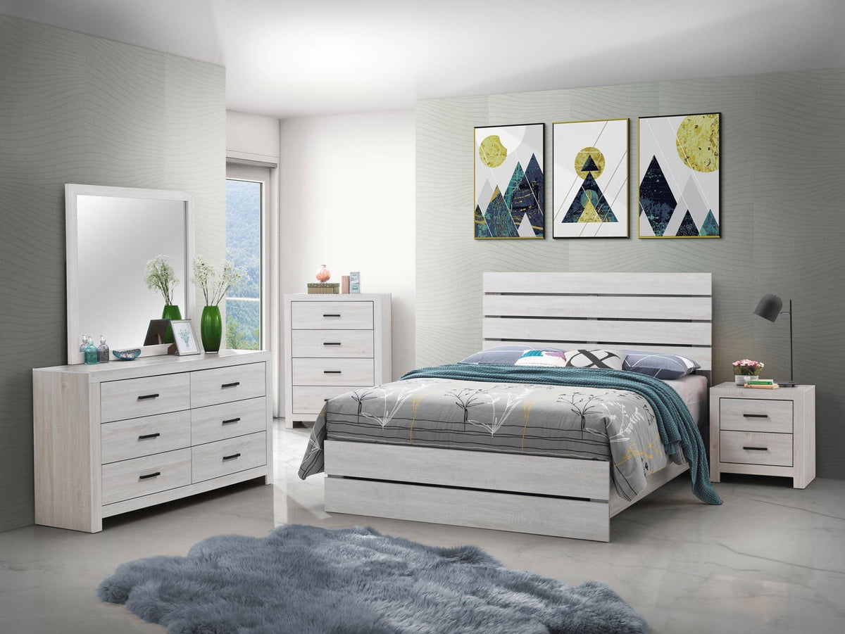 Brantford Panel Bedroom Set - Coastal White