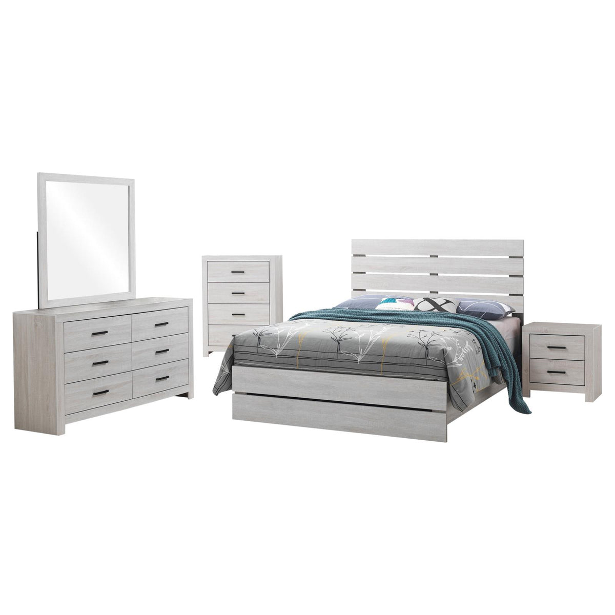 Brantford Panel Bedroom Set - Coastal White