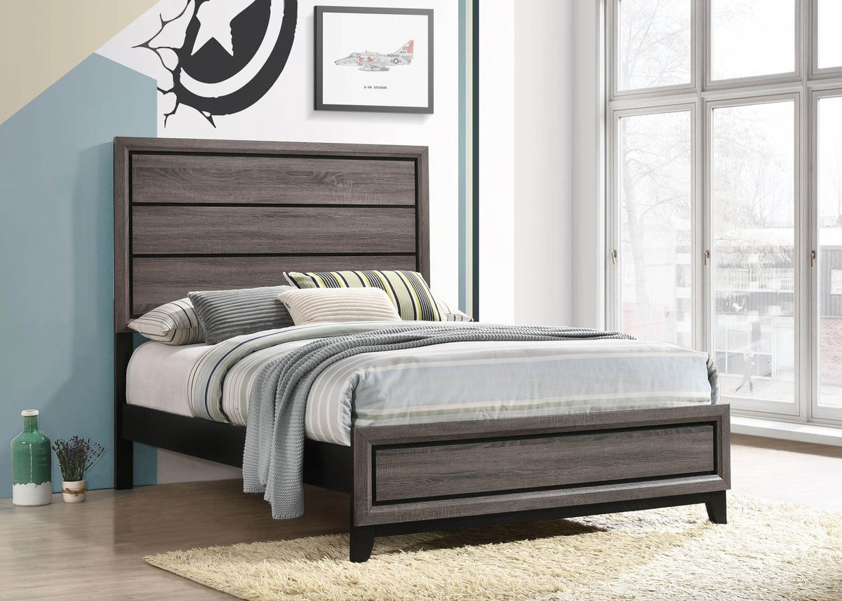 Watson Panel Bedroom Set - Grey Oak