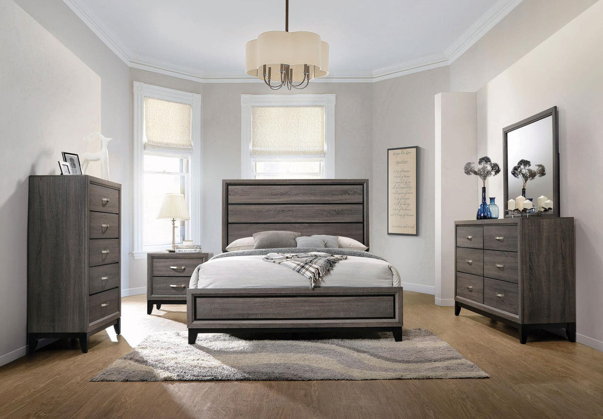 Watson Panel Bedroom Set - Grey Oak