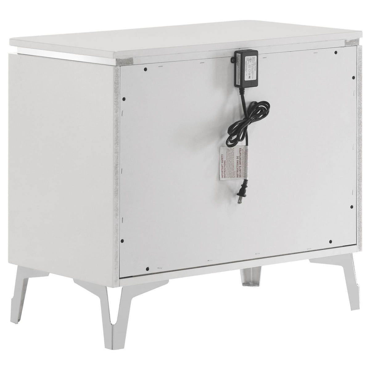 Cassia Panel Bedroom Set - White High Gloss