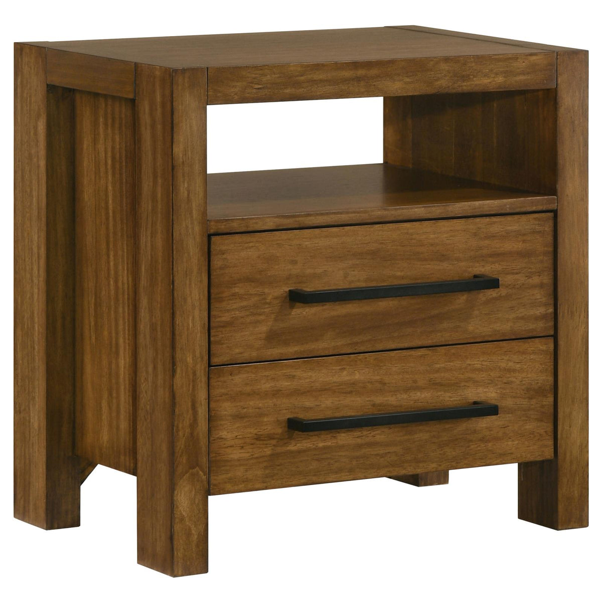 Adderley Panel Bedroom Set - Warm Brown / Cream