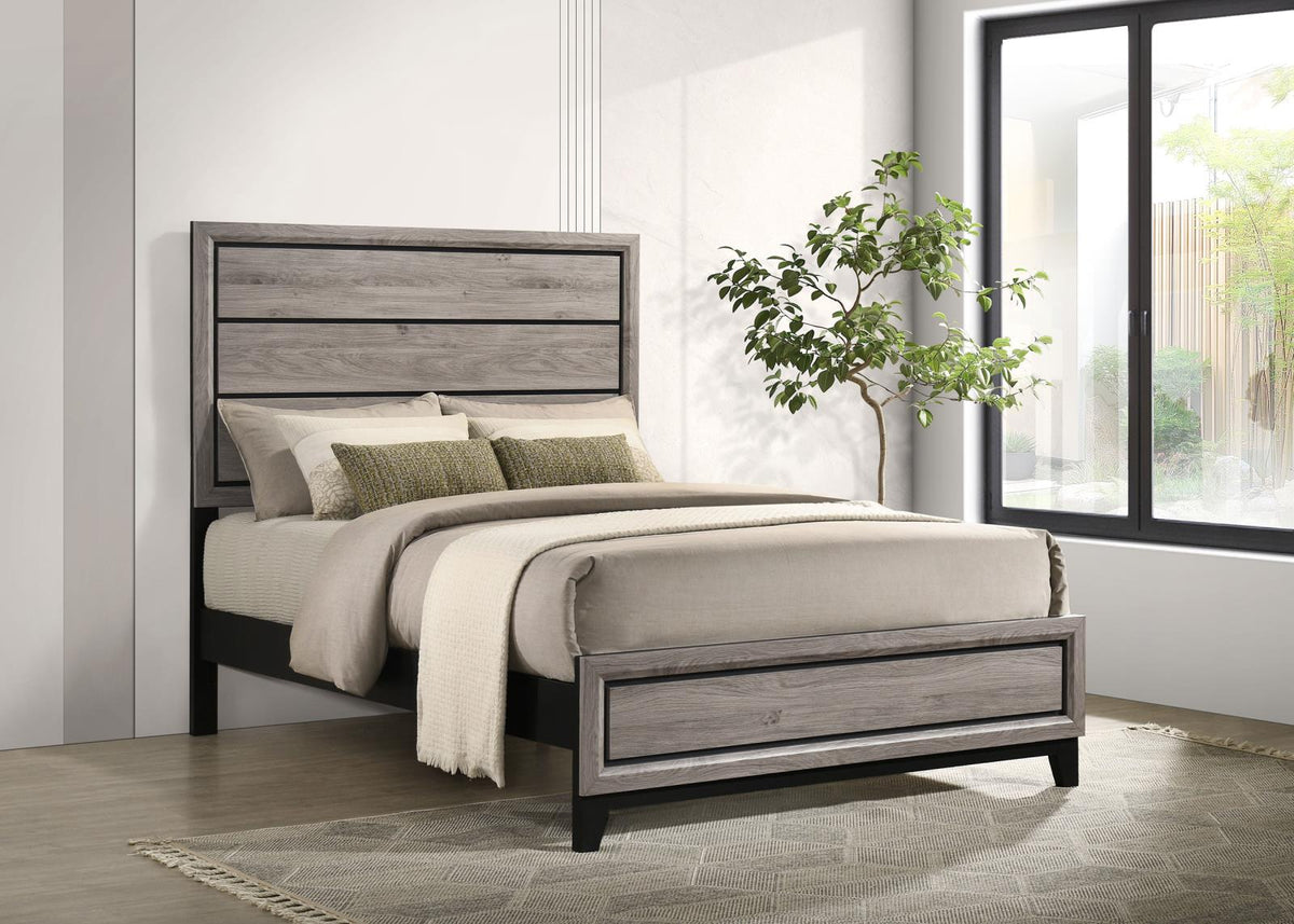 Valen Panel Bedroom Set - Light Taupe