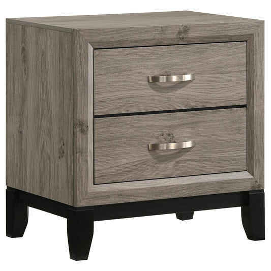 Valen 2-drawer Nightstand Bedside Table Light Taupe