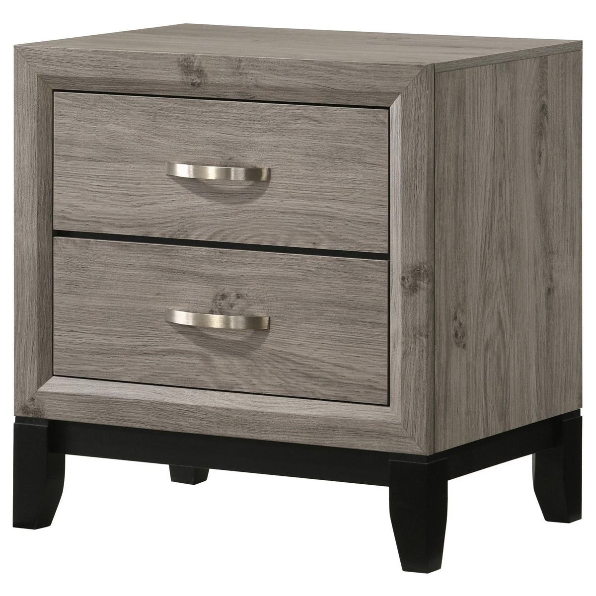 Valen 2-drawer Nightstand Bedside Table Light Taupe