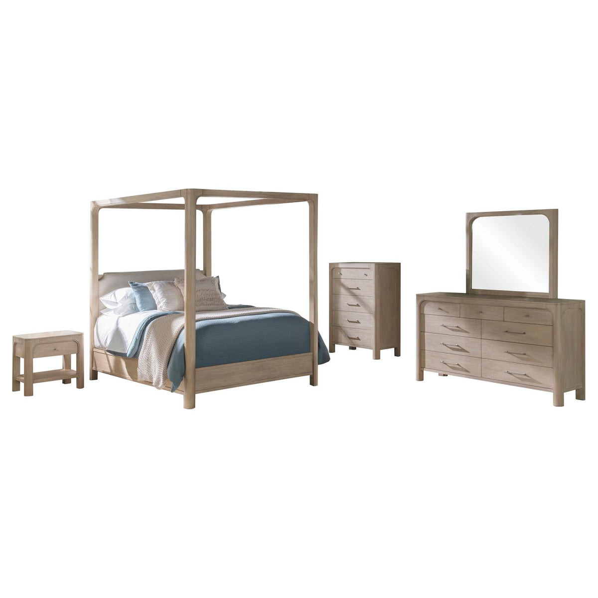 Solano Canopy Bedroom Set - Weathered Mango