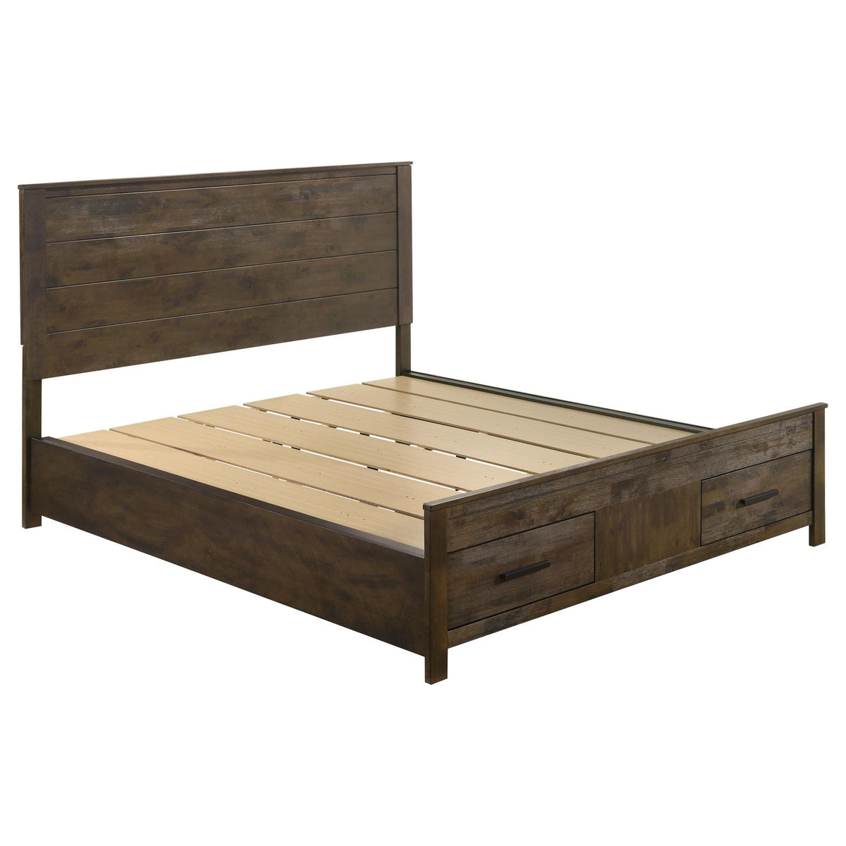 Woodmont Storage Bedroom Set - Rustic Golden Brown