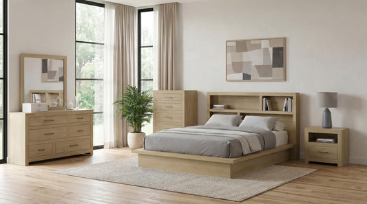 Hendricks Platform Bedroom Set - Light Oak