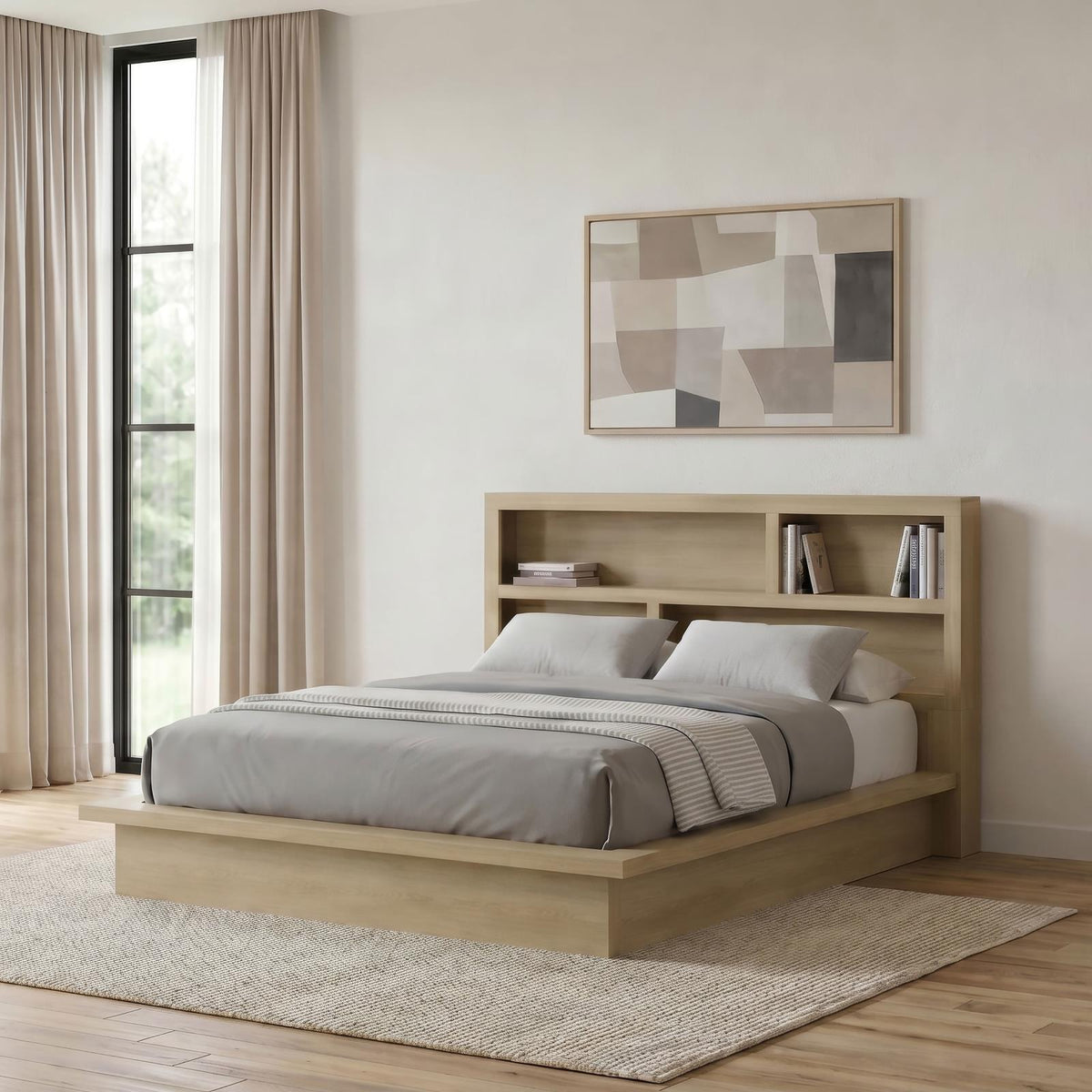 Hendricks Platform Bedroom Set - Light Oak