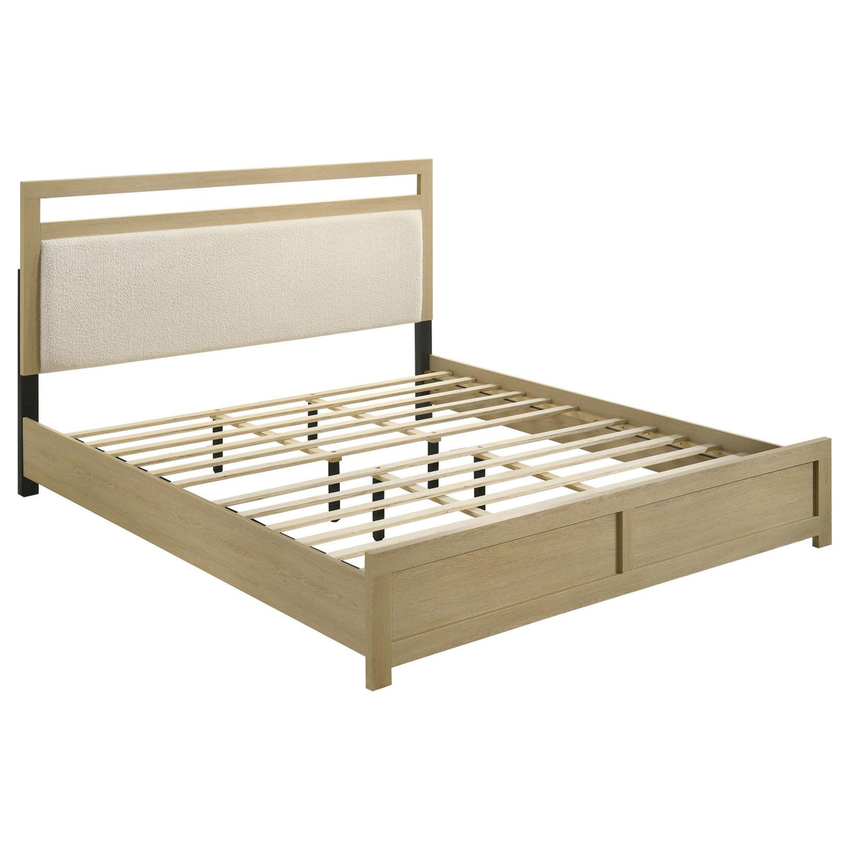 Hendricks Platform Bedroom Set - Light Oak / Cream