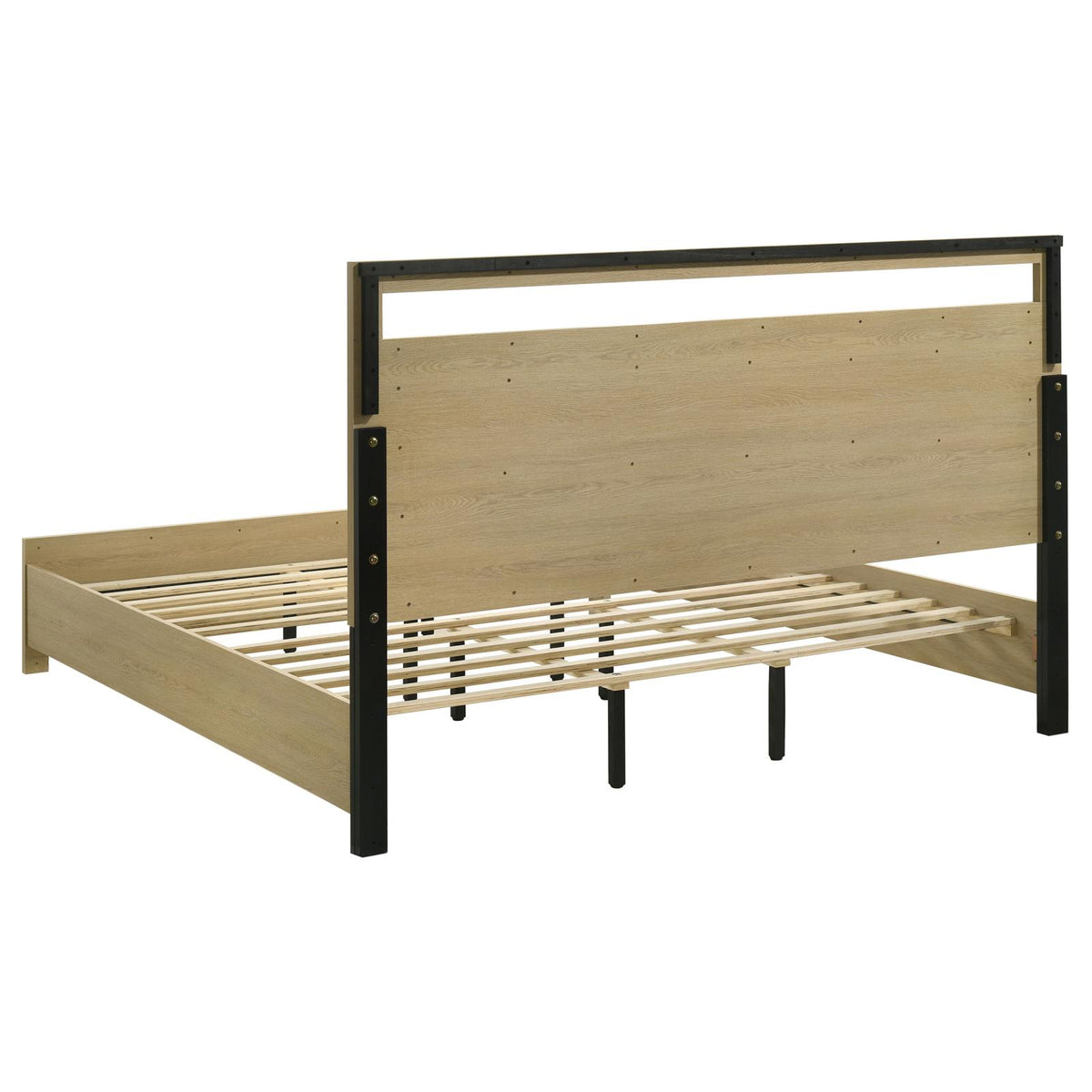 Hendricks Platform Bedroom Set - Light Oak / Cream