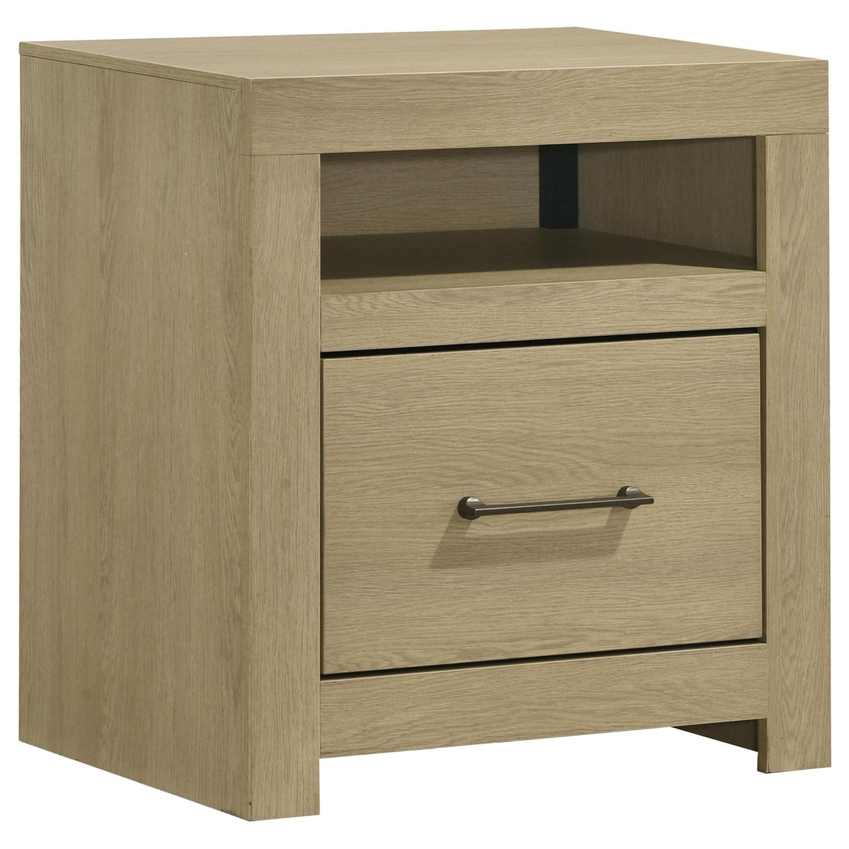 Hendricks Platform Bedroom Set - Light Oak / Cream