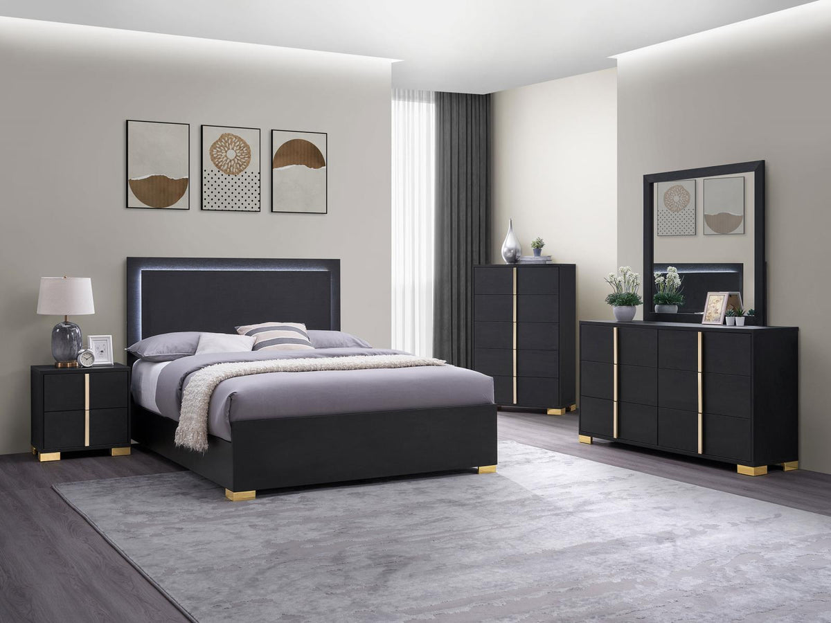 Marceline Panel Bedroom Set - Black