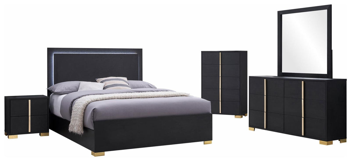 Marceline Panel Bedroom Set - Black