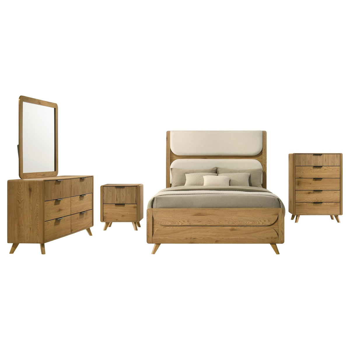 Bennett Panel Bedroom Set - Light Oak
