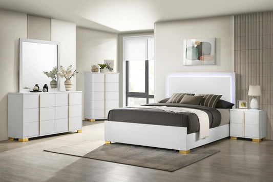 Marceline Panel Bedroom Set - White