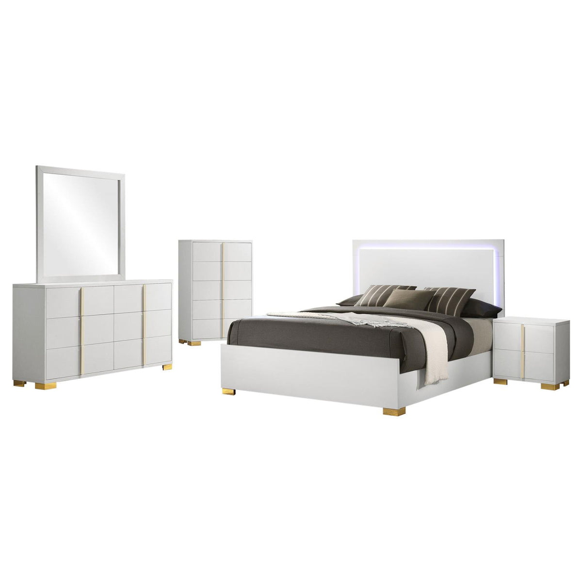 Marceline Panel Bedroom Set - White