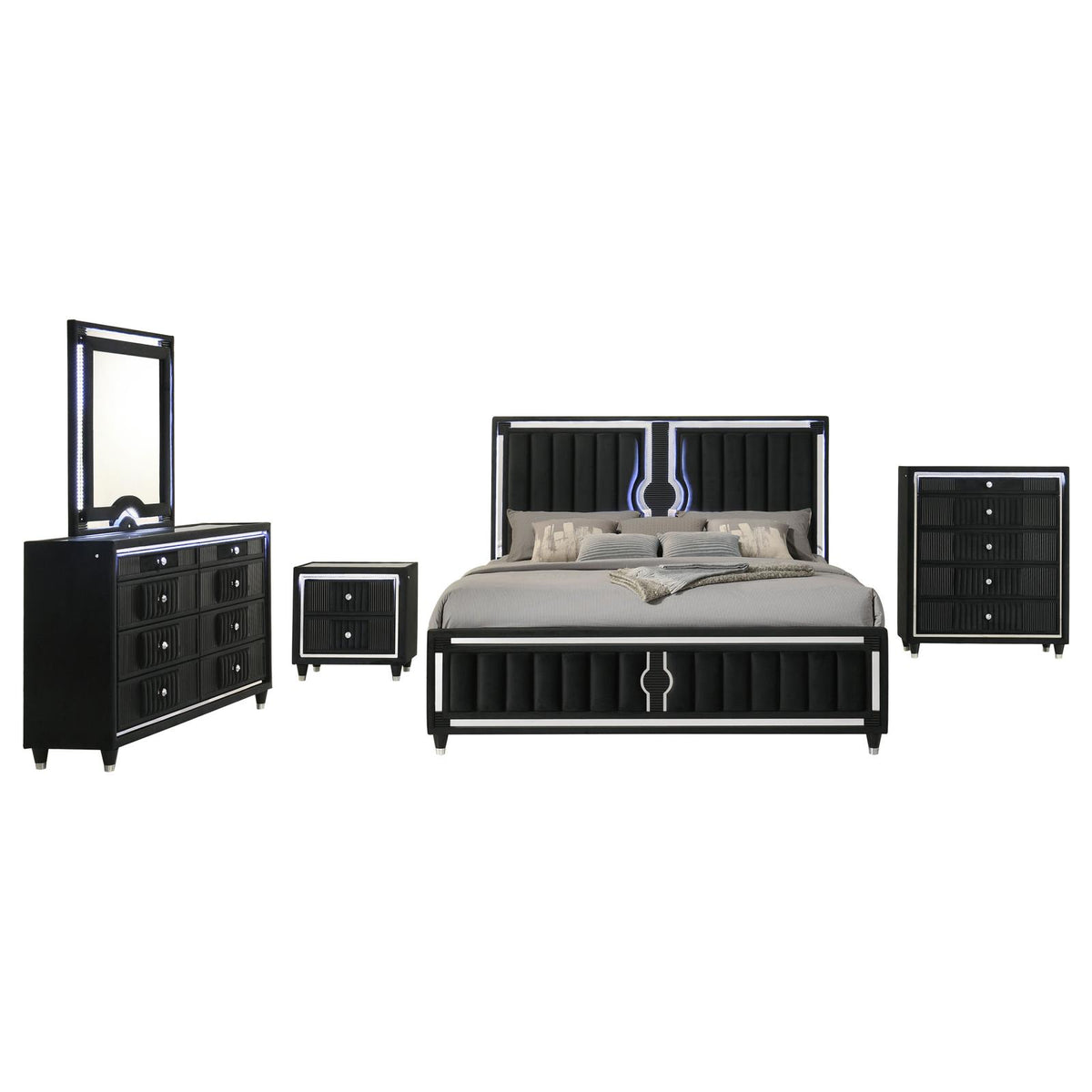 Ravenne Panel Bedroom Set - Black